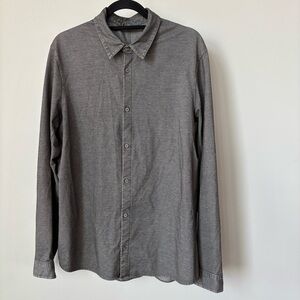 Lululemon Gray Long Sleeve Button Down Casual Shirt Size Men’s L
